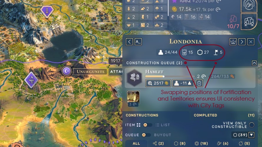 Humankind Ui UI Improvement for City/Unit Panels - Humankind