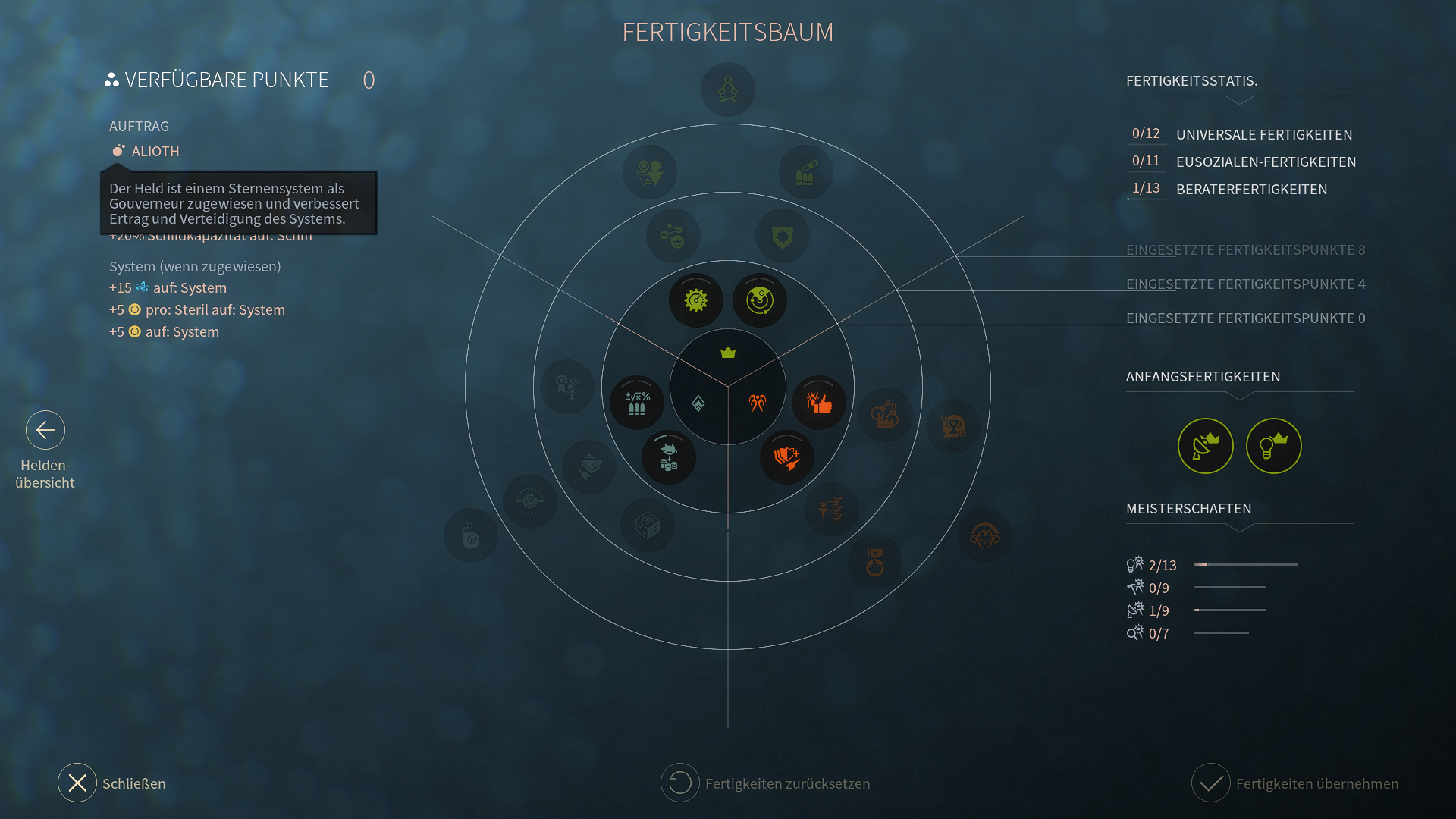 Hero skill tree - missing link to system/fleet - Endless Space 2
