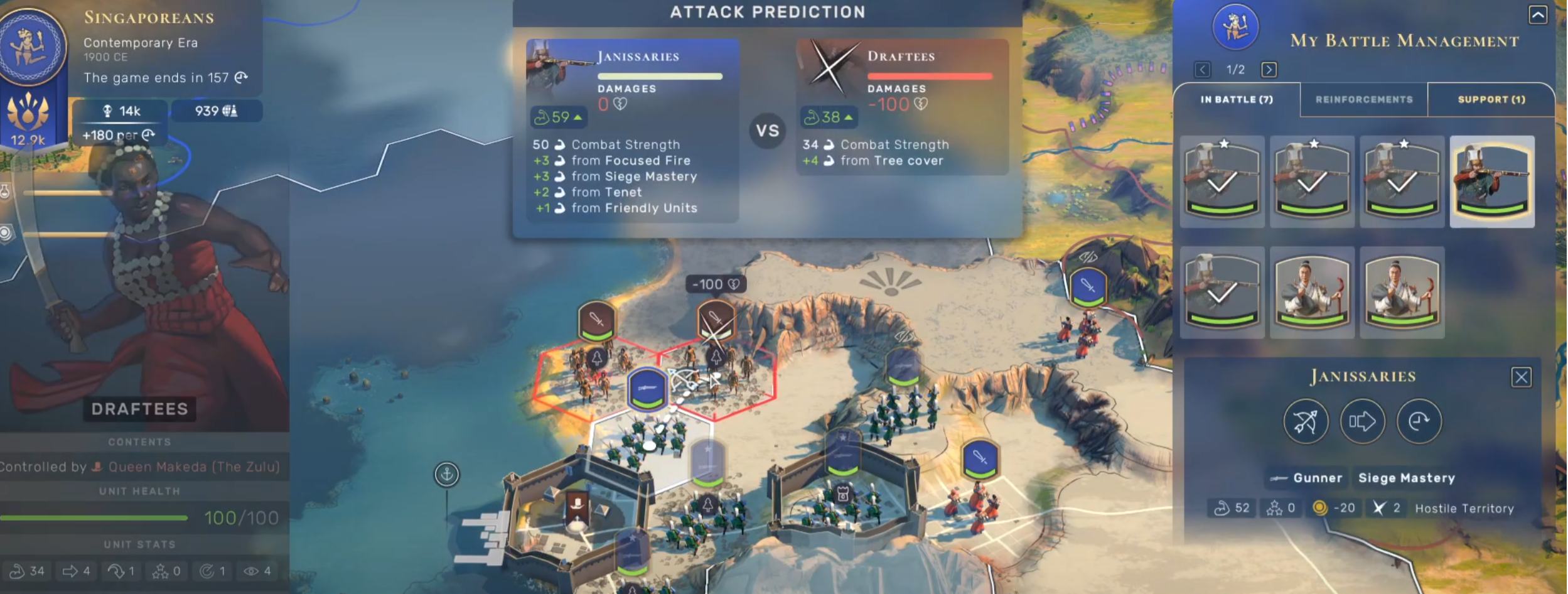 Unit's defending mode doesn't work in combat. - Humankind